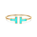 TIFFANY & CO. T WIDE TURQUOISE OPEN BRACELET