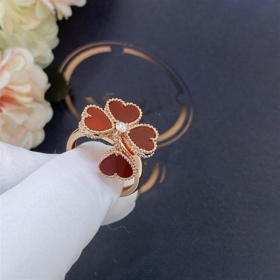 Van Cleef & Arpels SWEET CLOVER CARNELIAN RING