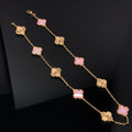 Van Cleef & Arpels VINTAGE PINK AND PINK GOLD NECKLACE 10 MOTIFS