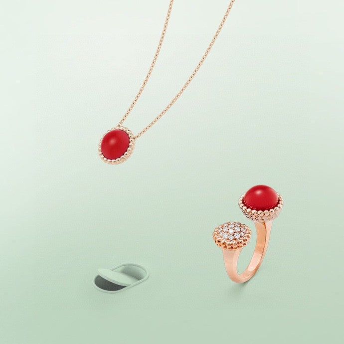 Van Cleef & Arpels PERLEE COULEURS DIAMOND PINK GOLD BETWEEN THE FINGER RING