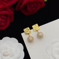 LOEWE ANAGRAM BALL EARRINGS